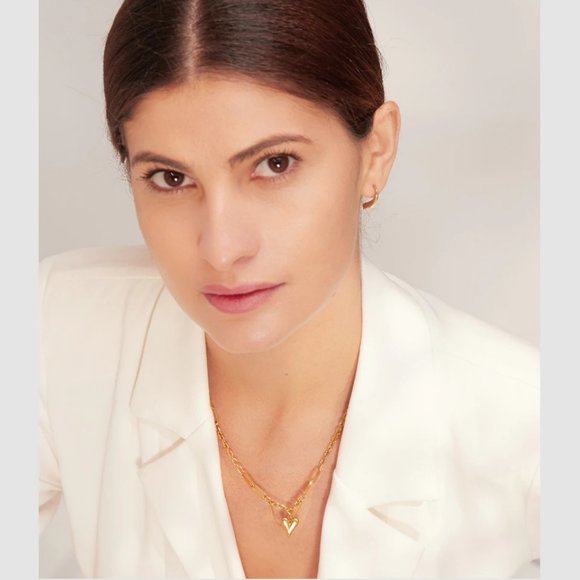 NEW 18K Gold Plated Heart Link Chain Necklace a - Picture 7 of 7